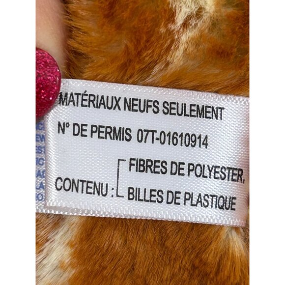 Raffle Giraffe Aurora World Plushie Beanbag Toy Stuffed Animal 9” Brown Cream - Picture 15 of 15